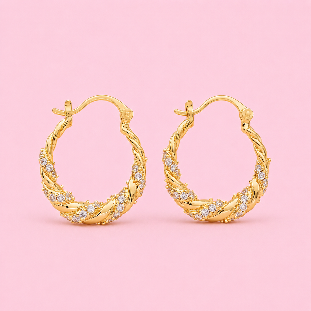 GOLD STONES CREOLEN